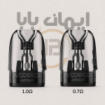 کارتریج ووپو آرگاس تاپ فیل ۲ میلی‌لیتر کف مشکی ۰.۷ و ۱ اهم